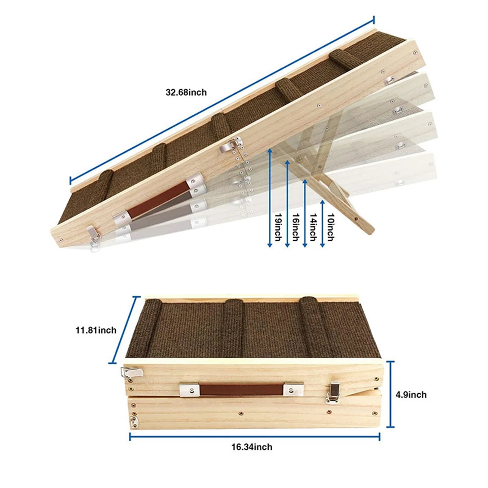 Adjustable Dog Ramp | Foldable, Non - Slip, Portable Pet Ramp - Salamander Prime