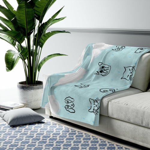 It's Raining Cats and Dogs Plush Blanket - Salamander Prime